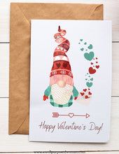 Load image into Gallery viewer, 8 Pack Gnome Love Valentine's Day Cards (Digital Download)