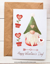 Load image into Gallery viewer, 8 Pack Gnome Love Valentine's Day Cards (Digital Download)
