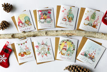 Load image into Gallery viewer, Gnome Christmas Card Collections Digital Download (Set of 8)