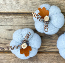 Load image into Gallery viewer, Oatmeal Handmade Sweater Pumpkins | Oatmeal Handmade Fabric Pumpkins