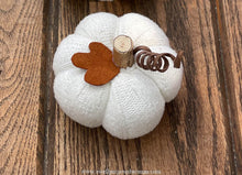 Load image into Gallery viewer, Cream Handmade Sweater Pumpkins | Cream Handmade Fabric Pumpkins
