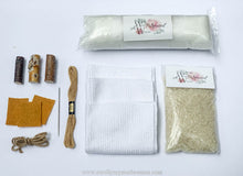 Load image into Gallery viewer, Fabric Pumpkin Making Craft Kit- White Faux Chenille: Learn How to Make Fabric Pumpkins