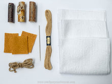 Load image into Gallery viewer, Fabric Pumpkin Making Craft Kit- White Faux Chenille: Learn How to Make Fabric Pumpkins