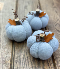 Load image into Gallery viewer, Oatmeal Handmade Sweater Pumpkins | Oatmeal Handmade Fabric Pumpkins
