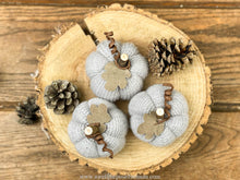 Load image into Gallery viewer, Mini Fabric Pumpkins Set | Mini Sweater Pumpkins | Mini Sock Pumpkins