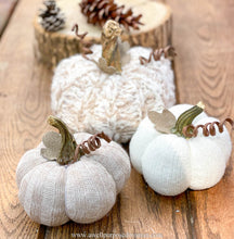 Load image into Gallery viewer, Oatmeal Sweater Pumpkin Set | Oatmeal Fabric Pumpkin Set