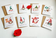 Load image into Gallery viewer, 8 Pack Gnome Love Valentine's Day Cards