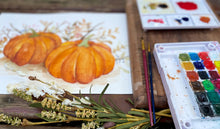 Load image into Gallery viewer, Beginning Watercolor Course | How to Paint Watercolor Pumpkins Course