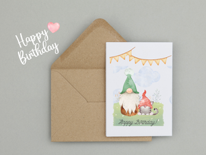 Gnome Birthday Cards | Gnome Birthday | Gnome Greeting Card
