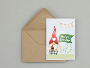 Gnome Birthday Cards | Gnome Birthday | Gnome Greeting Card