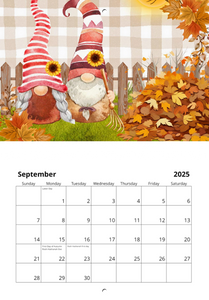 2025 Gnome Love 11" x 17" Calendar