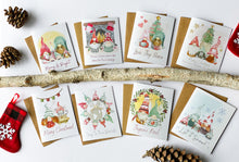 Load image into Gallery viewer, Gnome Christmas Card Collections (Set of 8)
