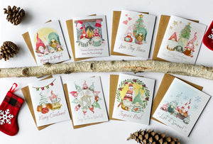 Gnome Christmas Card Collections Digital Download (Set of 8)