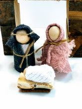 Load image into Gallery viewer, DIY Wooden Peg Doll Nativity Set
