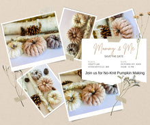 Load image into Gallery viewer, Mommy &amp; Me at Craft Lab- No Knit Yarn Pumpkins (Set of 3)
