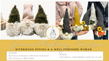 Load image into Gallery viewer, Gnome Making Course at Riverwood Studio
