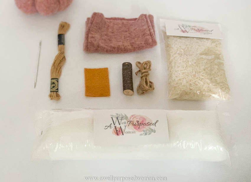 Fabric Pumpkin Making Craft Kit- Rustic Orange: Learn How to Make Fabric Pumpkins