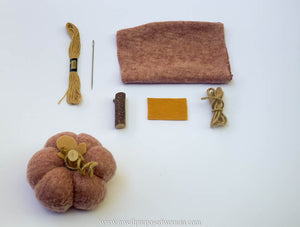 Fabric Pumpkin Making Craft Kit- Rustic Orange: Learn How to Make Fabric Pumpkins