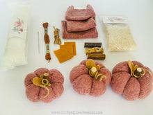 Load image into Gallery viewer, Fabric Pumpkin Making Craft Kit- Rustic Orange: Learn How to Make Fabric Pumpkins
