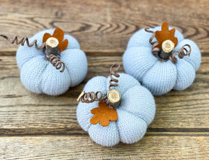 Cream Handmade Sweater Pumpkins | Cream Handmade Fabric Pumpkins