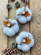 Load image into Gallery viewer, Cream Handmade Sweater Pumpkins | Cream Handmade Fabric Pumpkins
