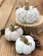 Load image into Gallery viewer, Oatmeal Sweater Pumpkin Set | Oatmeal Fabric Pumpkin Set
