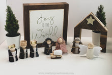 Load image into Gallery viewer, DIY Wooden Peg Doll Nativity Set
