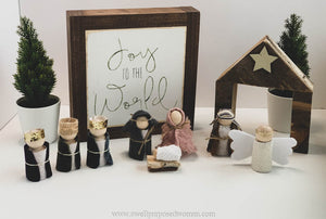 DIY Wooden Peg Doll Nativity Set