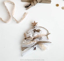 Load image into Gallery viewer, Fabric Scrap Christmas Tree Ornament Kit
