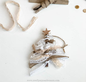 Fabric Scrap Christmas Tree Ornament Kit