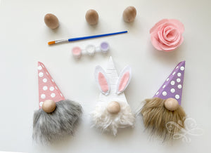 Easter Wooden Gnome Craft Kit | Spring Easter Bunny Gnome DIY Gift Craft Painting Kit