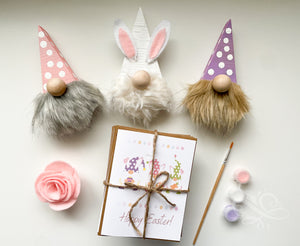Easter Gnome Craft Kit & Greeting Card Bundle