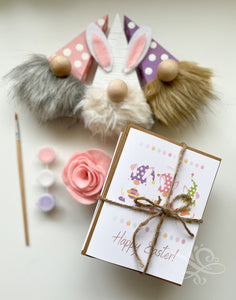 Easter Gnome Craft Kit & Greeting Card Bundle