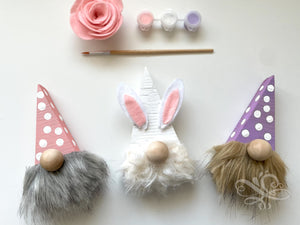 Easter Wooden Gnome Craft Kit | Spring Easter Bunny Gnome DIY Gift Craft Painting Kit